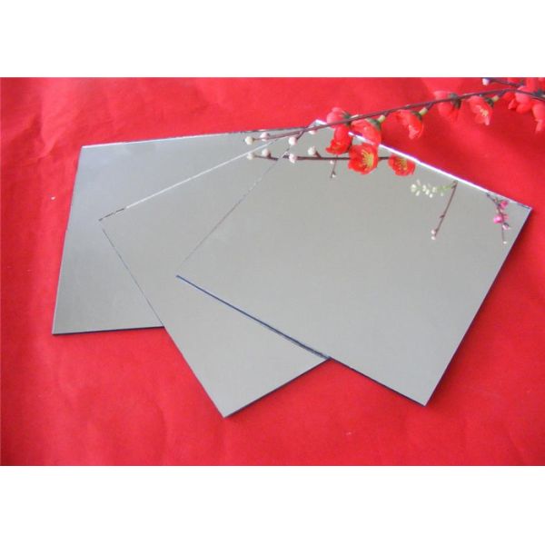Tempered Silver Mirror Sheet , Flat Shape Decorative Mirror Glass For Furniture