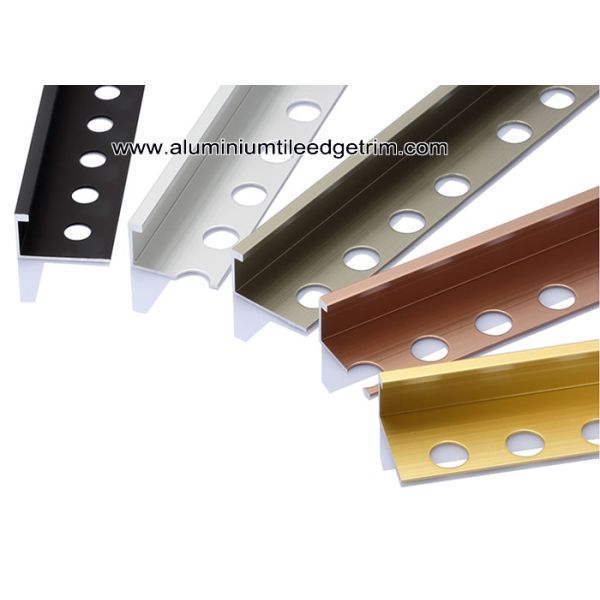 Pre Polished Bright Chrome L Angle Aluminium Tile Edge Trim 6mm / 8mm / 10mm  / 12mm