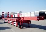 Tri - axle heavy duty utility low bed trailer 60 tons with ramps and fuwa axles