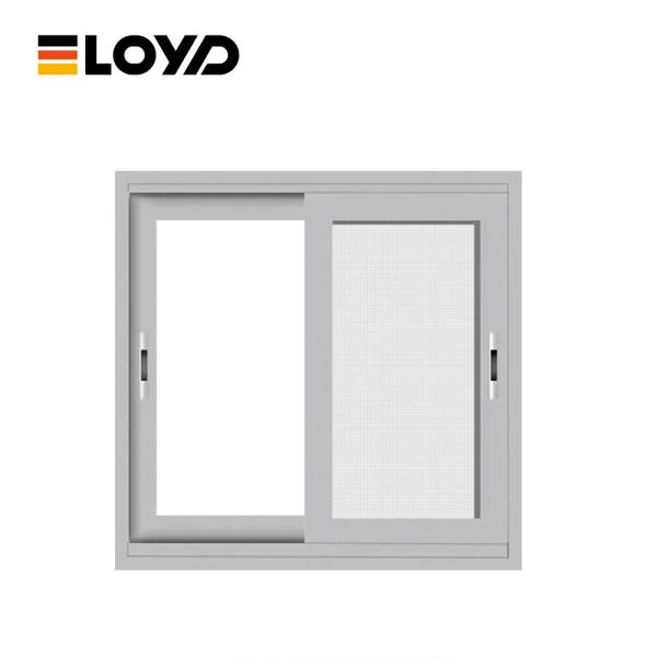 Waterproof Tempered Glass Aluminium Double Sliding Windows Security Locks