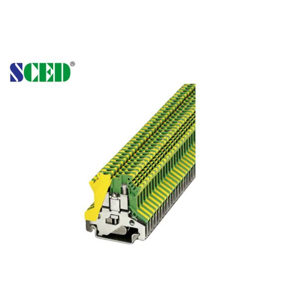 Double Decks  30 - 12 AWG  2.5mm2  Width 5.2mm  Din Rail Terminal Blocks  Ground Type