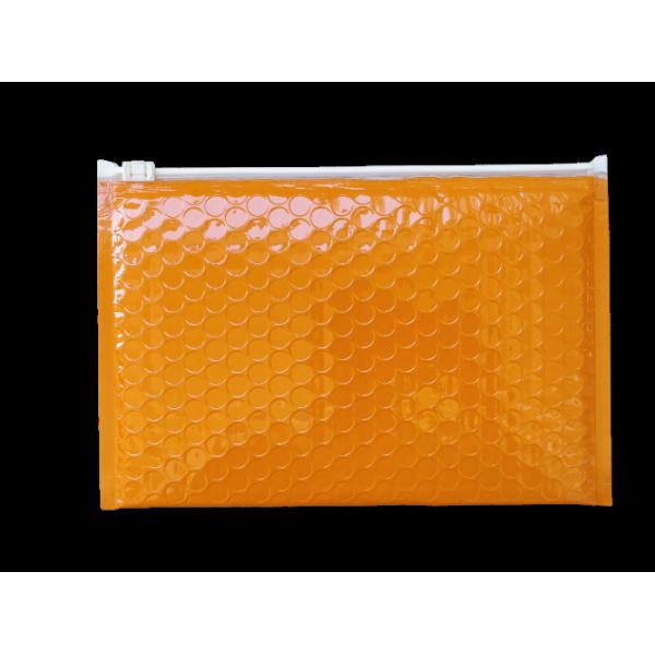 400x300mm Orange Resealable Zipper Bubble Bags Shock Resistance ISO9001