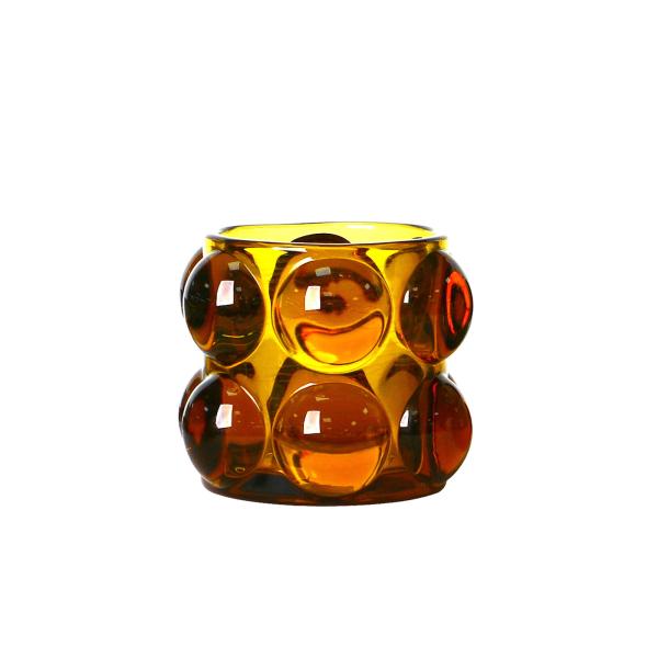 Hand Made 68mm Colored Dot Design Glass Candle Holder
