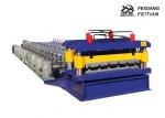 Color Coated Glazed Tile Roll Forming Machine PLC Control With 0.3 - 0.8mm