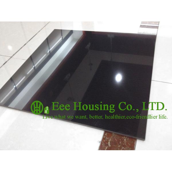 Black Color Polished Porcelain Tile For Floor And Wall, 600mm * 600mm Black polished tile