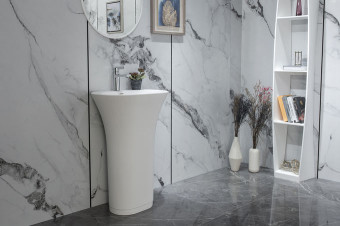 Stable Structure Stone Towel Shelves Floor Standing Eco Friendly