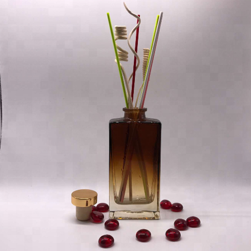 130ML Brown Glass Dropper Bottless Colored Reed Diffuser With Rattan Sticks