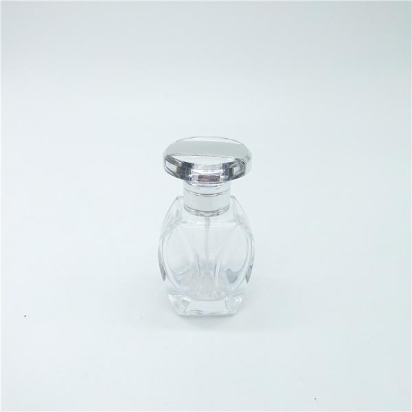 Cosmetics Packaging Refillable Cosmetic Glass Bottles 50 Ml Fully Transparent
