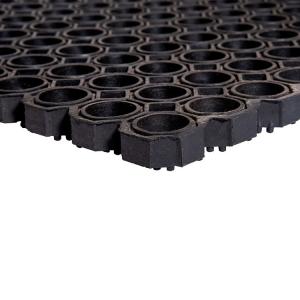 China Anti Fatigue Drainage Mat Anti Slip Rubber Mats Rubber Hollow Mats 3' X 3' Inch Black Color For Horse Grooming Area on sale