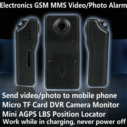 Electronic GSM MMS Alarm Micro TF DVR Camera Locator W/ Send Video Photo to Mobile Phone