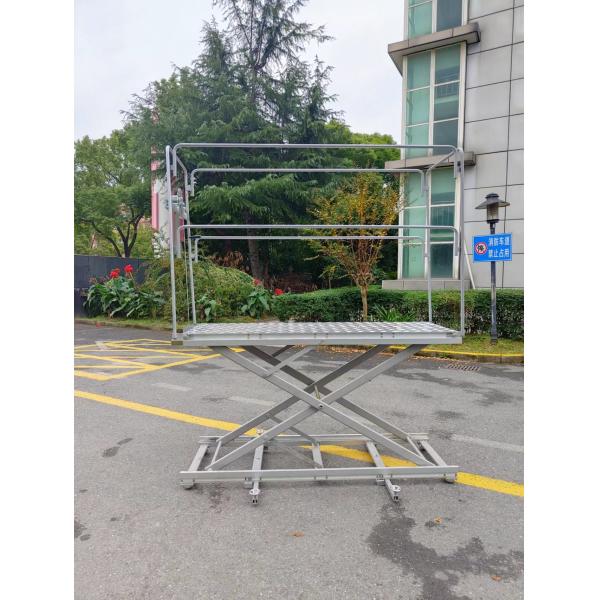 1500mm Height Manual Scissor Lift Platform With Table Personal Home Using without power