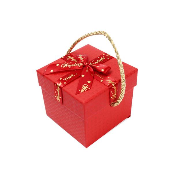 Elegant Wedding Party Present Gift Box with Handle and Lid Customized Die Cut Accepted