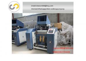 Cheap Automatic 2.2kw 500mm width stretch film rewinding machine for PE, PP,PVC film for sale