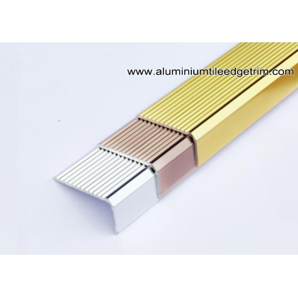 Anti Slippery Aluminum Stair Nosing / Edging / Brace With 45mm X 20 mm