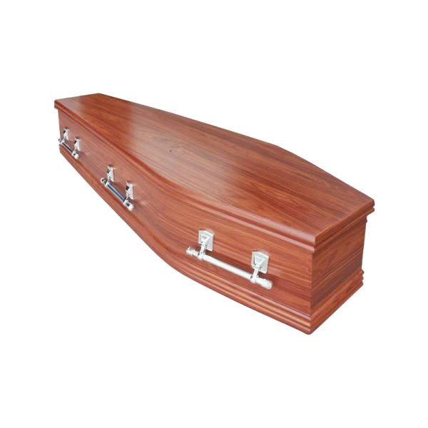 Customized Mahogany Wooden Coffins Polished Finish Understated Appearance
