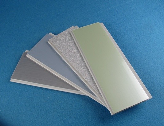 Durable bathroom UPVC Wall Panels For Interior Wall Covering , Grey Blue White Green Color
