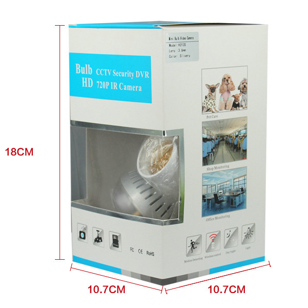 HD 720P E27 24pcs LED Light IR Bulb Lamp Video Camcorder Hidden Spy CCTV Surveillance DVR