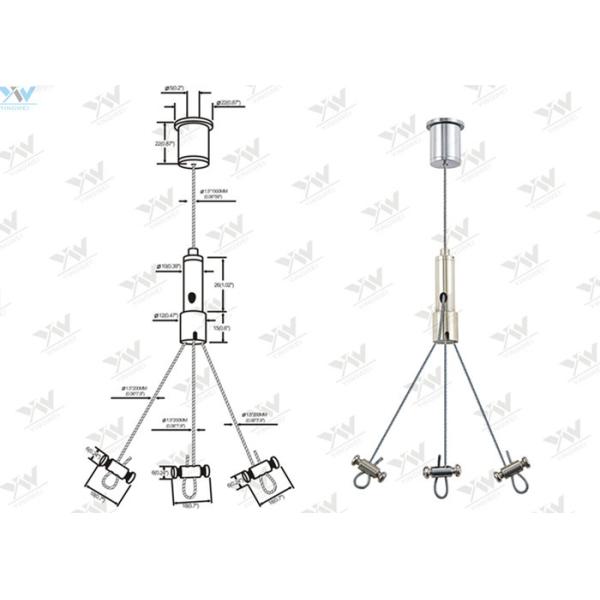 Three Legs Plant Pot Wire Suspension Kit , Adjustable Flower Pot Hanging Kit