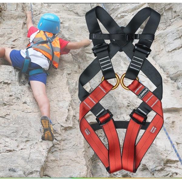 CE Certificate Children Rock Climbing Full Body Safety Belt Polyester Reinforced Silk