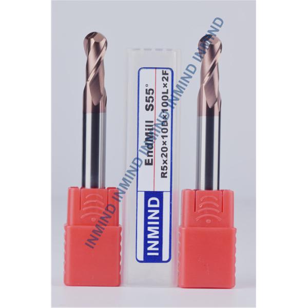 Long Flute Ball Nose End Mill with 100 mm Length 10 mm Dia 0.5 - 0.6 UM Grain Size