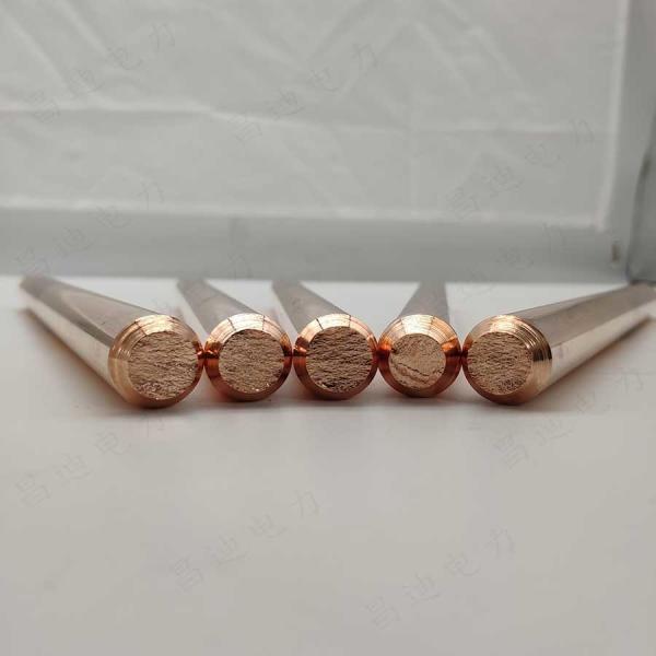 60mm 3 Meter Solid Copper Earthing Rod Threaded 5/8