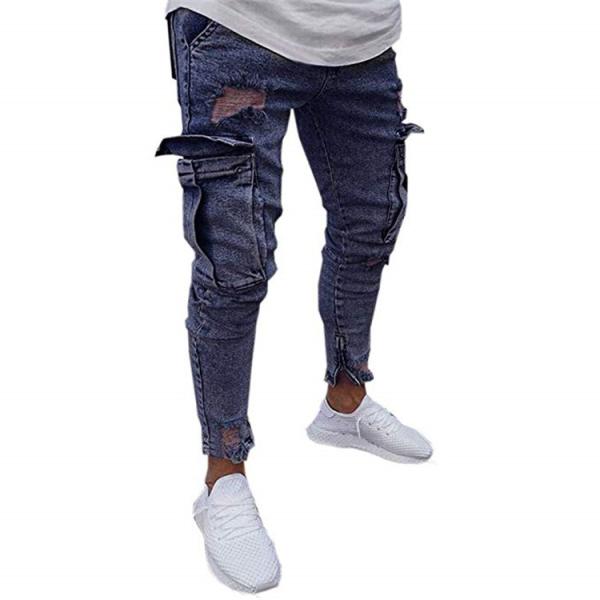 Clothing High Quality Denim Cargo Pants Men Latest Design Denim Jeans Pants