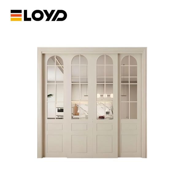 Interior Casement Swing Clear Glass French Doors Double Panels 6ft 9ft