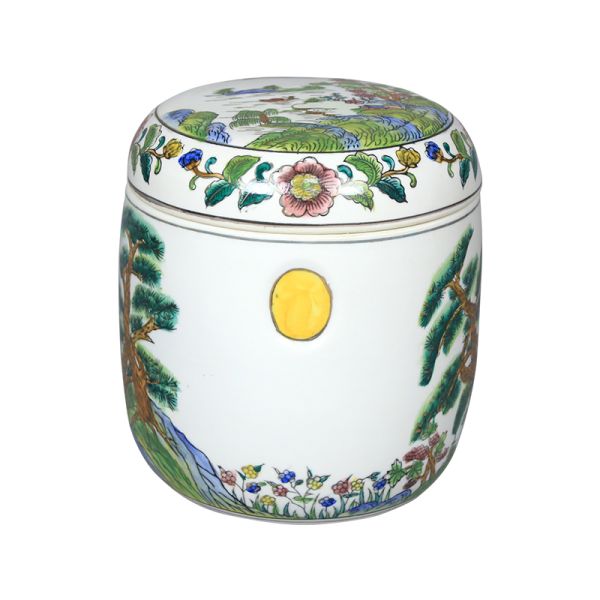 Ceramic Adult Urns Hand-Painted Landscape OEM Wholesale