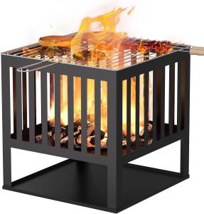 China Portable Camping Wood Charcoal Burning Fireplace Weathering Steel Fire Pit for Outdoor on sale