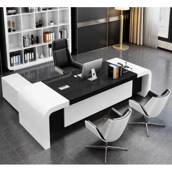 Modern L Shape Boss Table High Tech Office Computer Desk Executive Office Workstation Simple Design