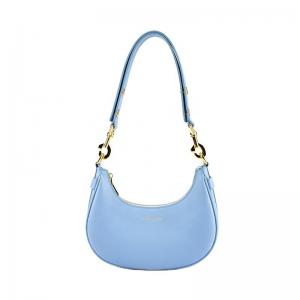 China Ladies Bag Leather Handbags New Underarm Blue Leather Hand Bag For Women And Ladies Handbag on sale