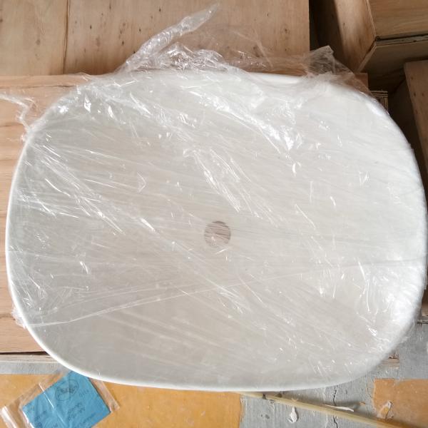 White Counter Top Wash Hand Basin Artificial Stone Bathroom Sink