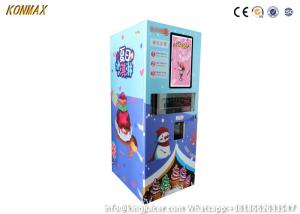 China 70g/Cup Remote Controlled Soft Ice Cream Vending Machine With Cash Card Payment on sale