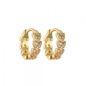 China Hoop 24K Gold Jewelry Classic Women Rhinestone Fashion Earrings on sale