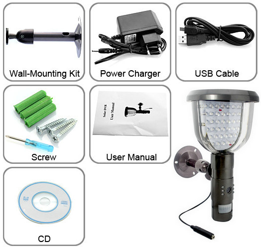 Solar PIR DVR CCTV Security Video Camera Recorder Motion Detection W/ 39pcs IR LED Lights