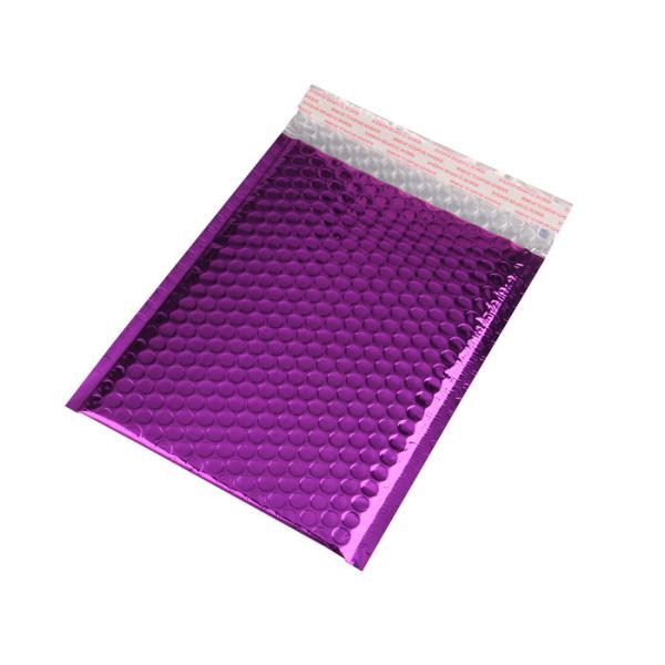 Recyclable Purple Metallic Glamour Mailers / Metallic Mailing Bags Strong Adhesive