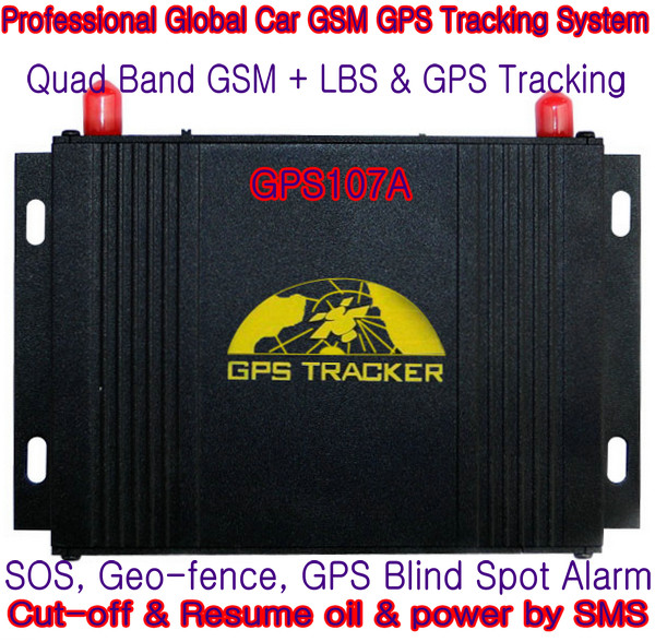 GPS107A Professional Car Safety GPS Vehicle Tracker W/ Cut-off & Resume oil & power by SMS