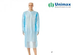 China 45g Disposable Non Woven Isolation Gown Beauty Salon SPA Use on sale