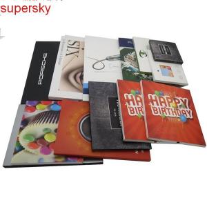 Cheap Four Color Printed Video In Print Brochure , Greeting Card With Video Screen for sale