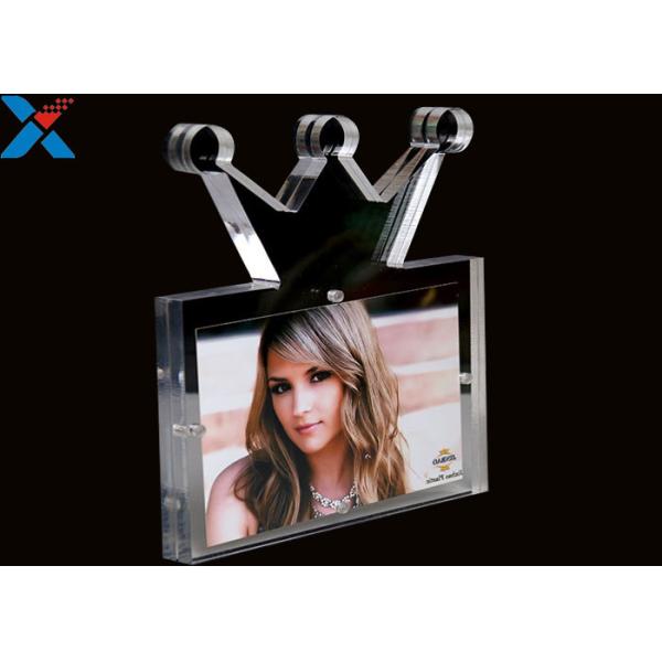 Creative Shape Acrylic Table Frame , Acrylic Clear Magnetic Photo Frames