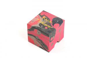 Cheap Oil Painting Jewelry Cardboard Boxes Red Gold Stamping For Necklace for sale