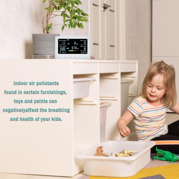 OEM Smart Air Quality Monitor Co2 IAQ Monitoring Equipment 5V 2A