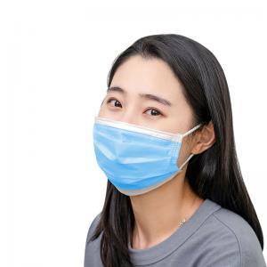 Cheap Light Weight 3 Ply Medical Face Mask Full Length PVC Concealed Nose Piece for sale