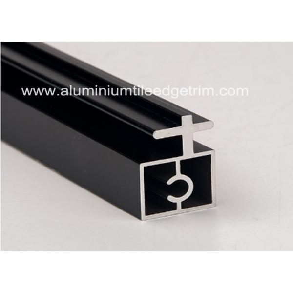 Black Anodized Extruded Aluminium Profiles Channel Irregularity Shape Long Durability