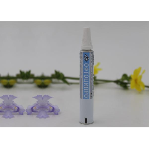 Collapsible Aluminum Squeeze Tubes For Eye Ointment Plastic Nozzle