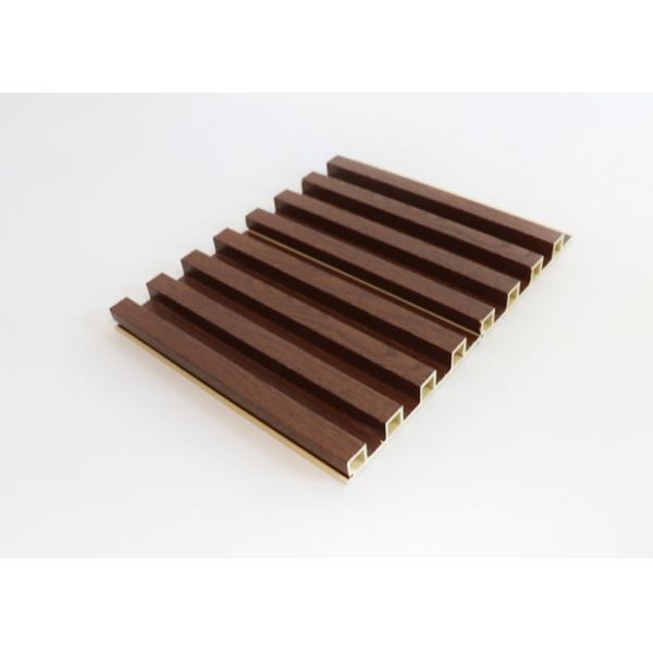 Wooden Grain Indoor Flute PVC Interior WPC Wall Panel For Decoration