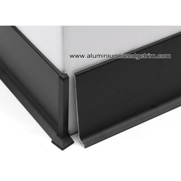 Modular Matt Black Aluminium Coved / Wall Skirting With 10cm Height