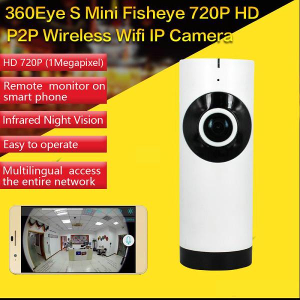 EC2 Mini 180° Panorama Camera Wireless WIFI P2P IP Night Vision Home Security