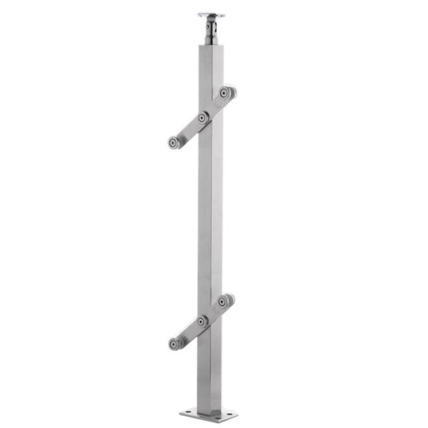 Pipe Brushed Polished Stainless Steel Stair Handrail Design Post Balustrades Railing Pillar