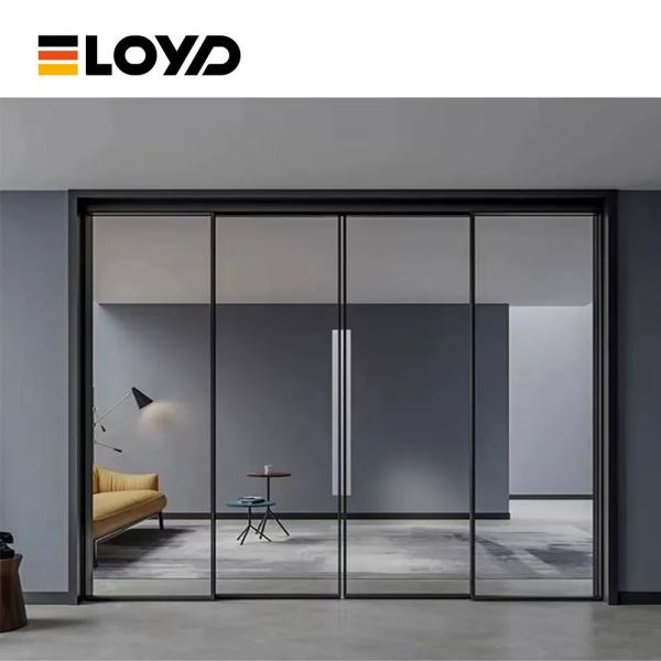 ODM Exterior Entry Opaque Glass Sliding Doors Aluminum 144 X 80 For Patio